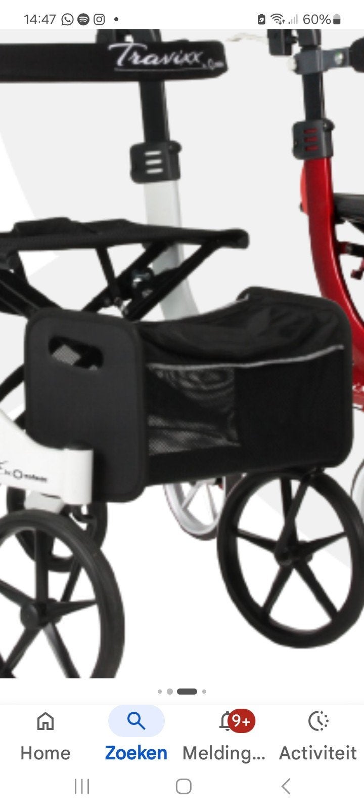 tas  travixx en  nitro drive of dienblad  rollator, Ophalen of Verzenden