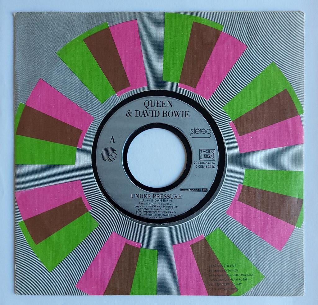 Queen & David Bowie - Under pressure, Cd's en Dvd's, Vinyl Singles, Gebruikt, Single, Pop, 7 inch, Ophalen of Verzenden
