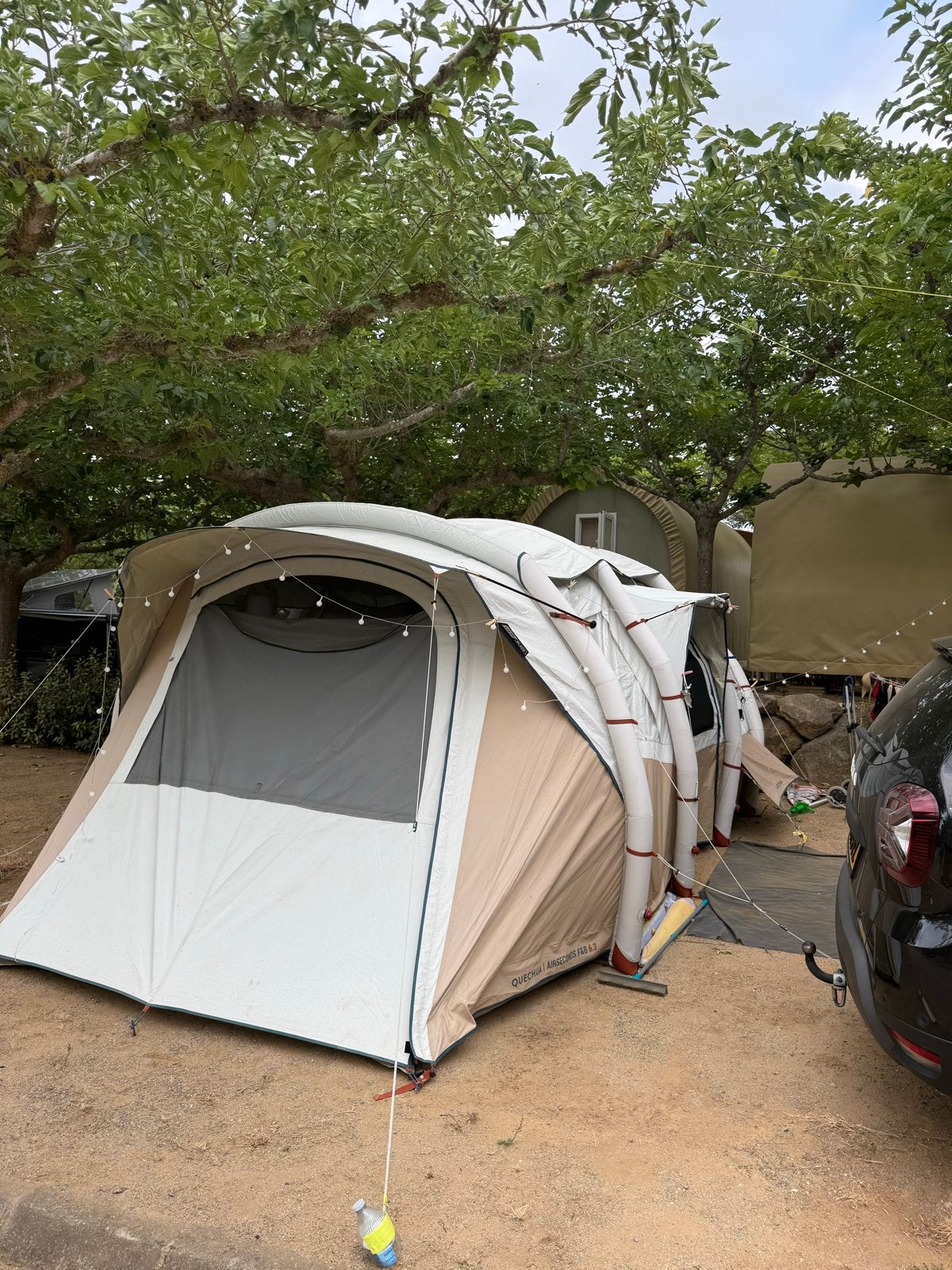 Quechua Air Seconds 6.3 Fresh & Black opblaasbare tent, Caravans en Kamperen, Ophalen, Gebruikt, Tot en met 6