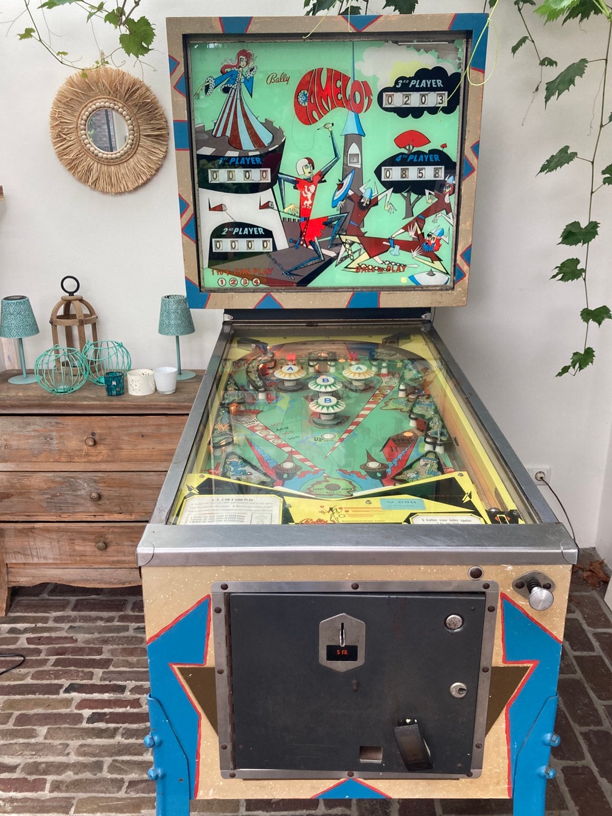 Bally CAMELOT flipperkast, Verzamelen, Ophalen, Gebruikt, Flipperkast