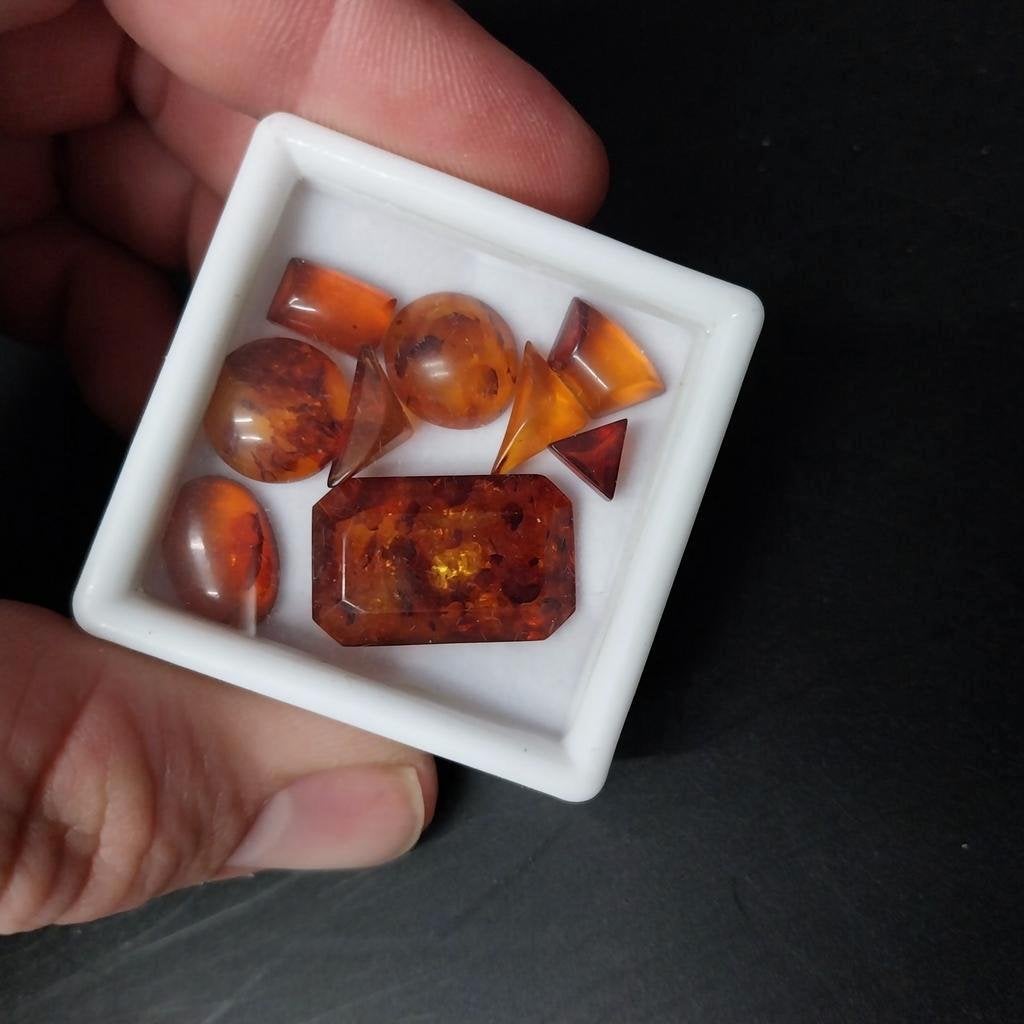 Lot baltische barnsteen cabochons, Ophalen of Verzenden, Zo goed als nieuw