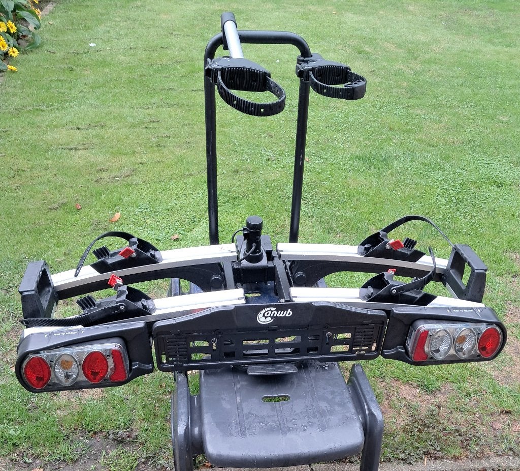 Te koop: ANWB fietsdrager - Touring Flex plus 2., Auto diversen, Ophalen, Zo goed als nieuw, 2 fietsen, Trekhaakdrager
