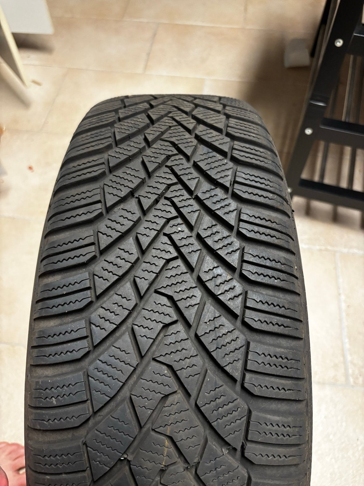 Continental Winterbanden op stalen velg - 205/55 R16, Ophalen, Gebruikt, 16 inch, Banden en Velgen