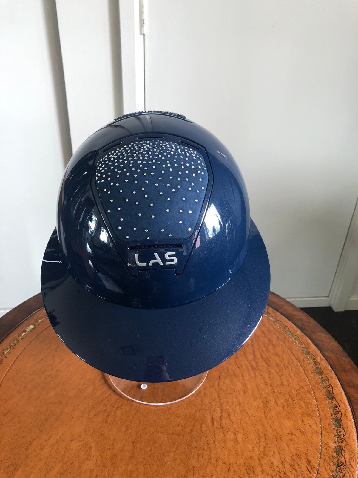 LAS cap lak blauw paardrijcap dressuur Opera Cacata LV, Dieren en Toebehoren, Paardrijkleding, LAS, Nieuw, Ophalen of Verzenden