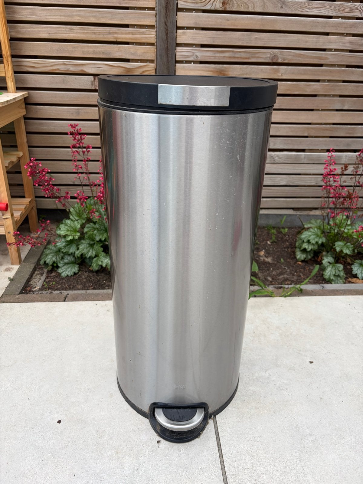 RVS Pedaalemmer met binnenemmer - 30 liter, Ophalen, 50 – 75, Gebruikt, Met pedaal