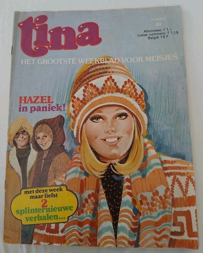 Tina Weekblad Nummer 49 1976- Vintage Meisjesblad, Ophalen of Verzenden, Gelezen, Damesbladen