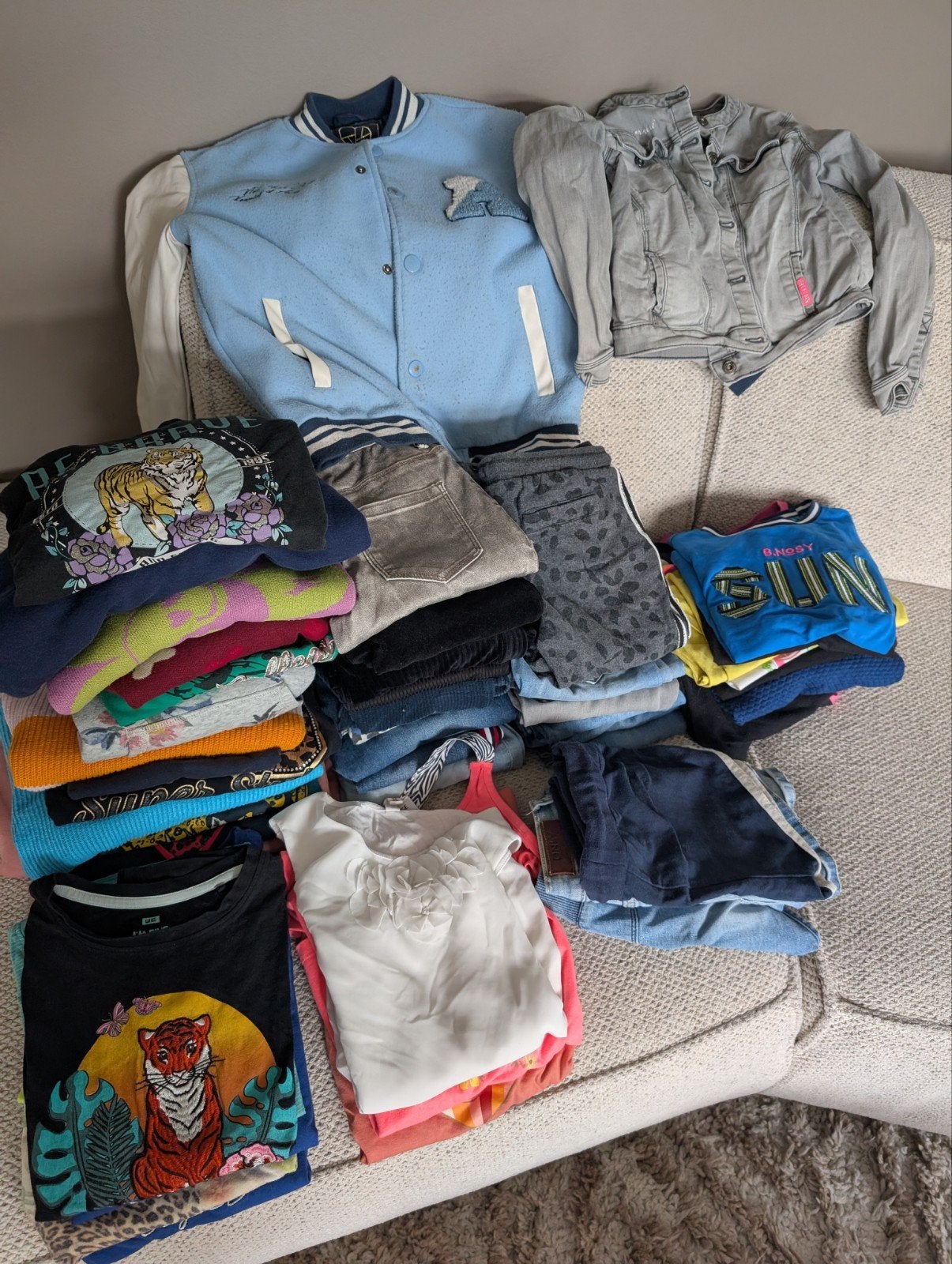 Groot kledingpakket zomer en winter maat 134/140, Kinderen en Baby's, Kinderkleding | Kinder-kledingpakketten, Ophalen, Gebruikt