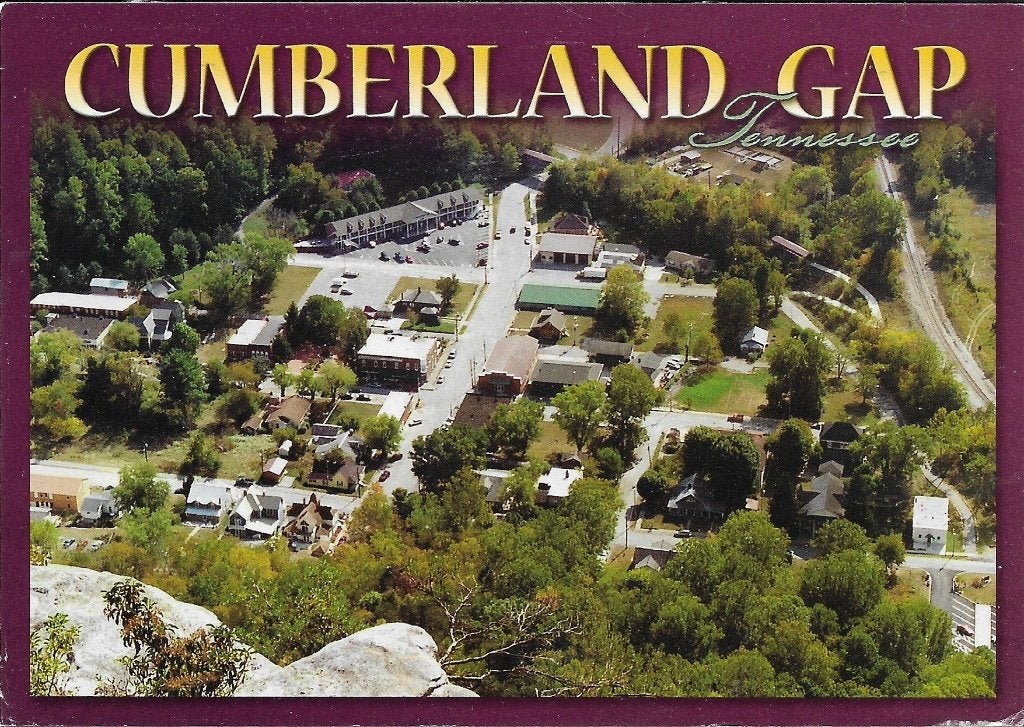 Ansichtkaart  	Cumerland Gap, TN, USA	Luchtfoto, Verzenden, 1980 tot heden, Gelopen, Buiten Europa