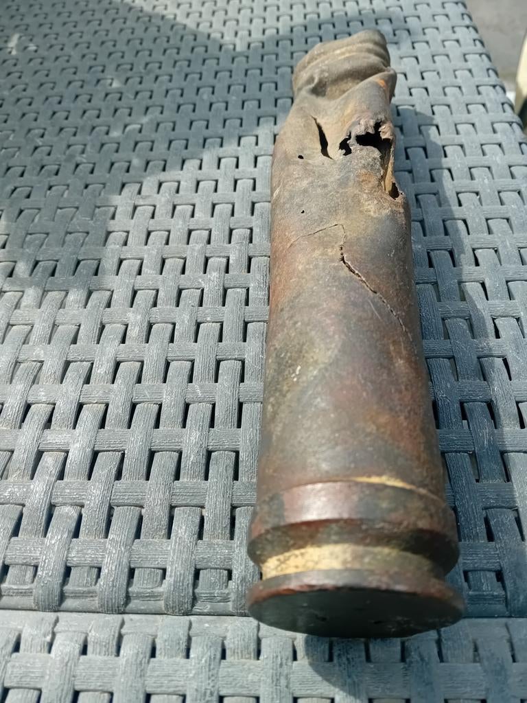 3,7cm duitse flak huls, Verzamelen, Militaria | Tweede Wereldoorlog, Ophalen of Verzenden, Duitsland, Hulzen of Bodemvondsten