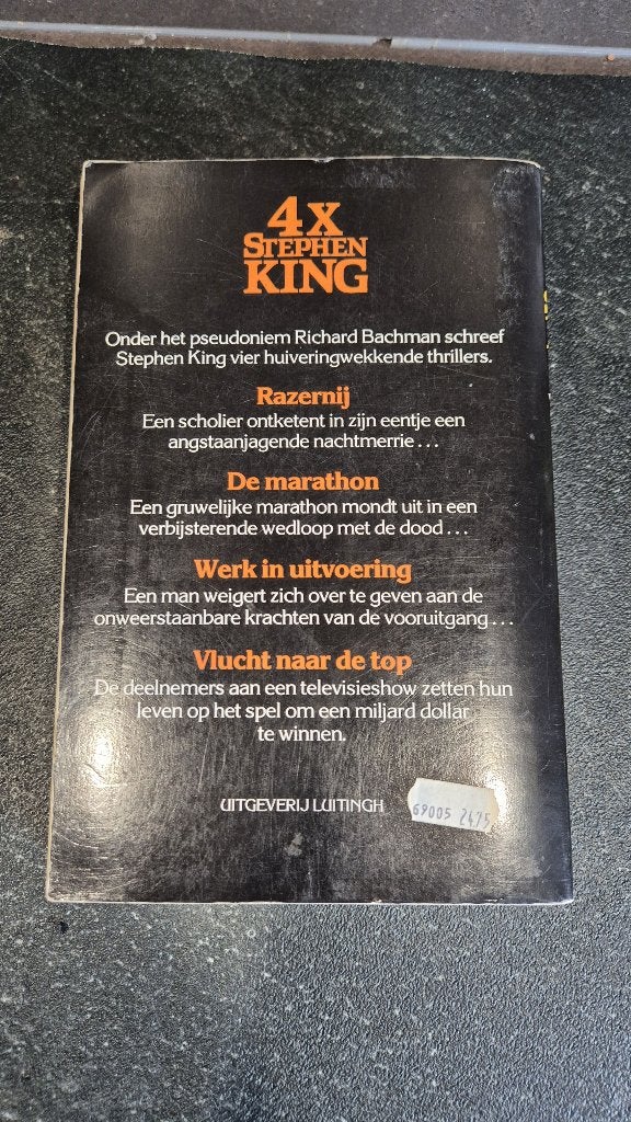 4x Stephen King: Razernij, De Marathon en 2 anderen. 6B15, Ophalen of Verzenden, Gelezen