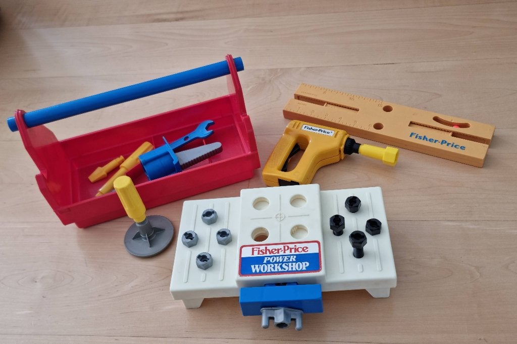 FIsher Price power workshop, Kinderen en Baby's, Speelgoed | Fisher-Price, Ophalen, Zo goed als nieuw, Speelset
