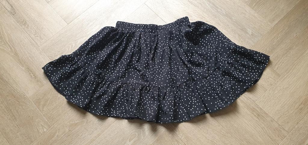 Rok rokje zwart met witte bollen stippen maat S, Kleding | Dames, Ophalen of Verzenden, Zo goed als nieuw, Zwart, Boven de knie
