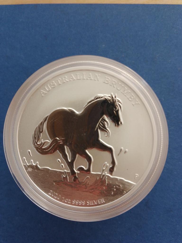 Brumby horse 2020 1 oz zilver, Ophalen of Verzenden