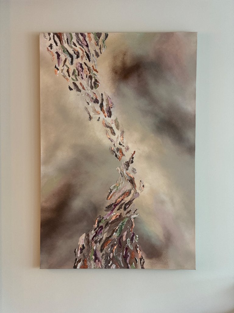 Modern abstract schilderij 100 x 150 | handgemaakt, Ophalen of Verzenden