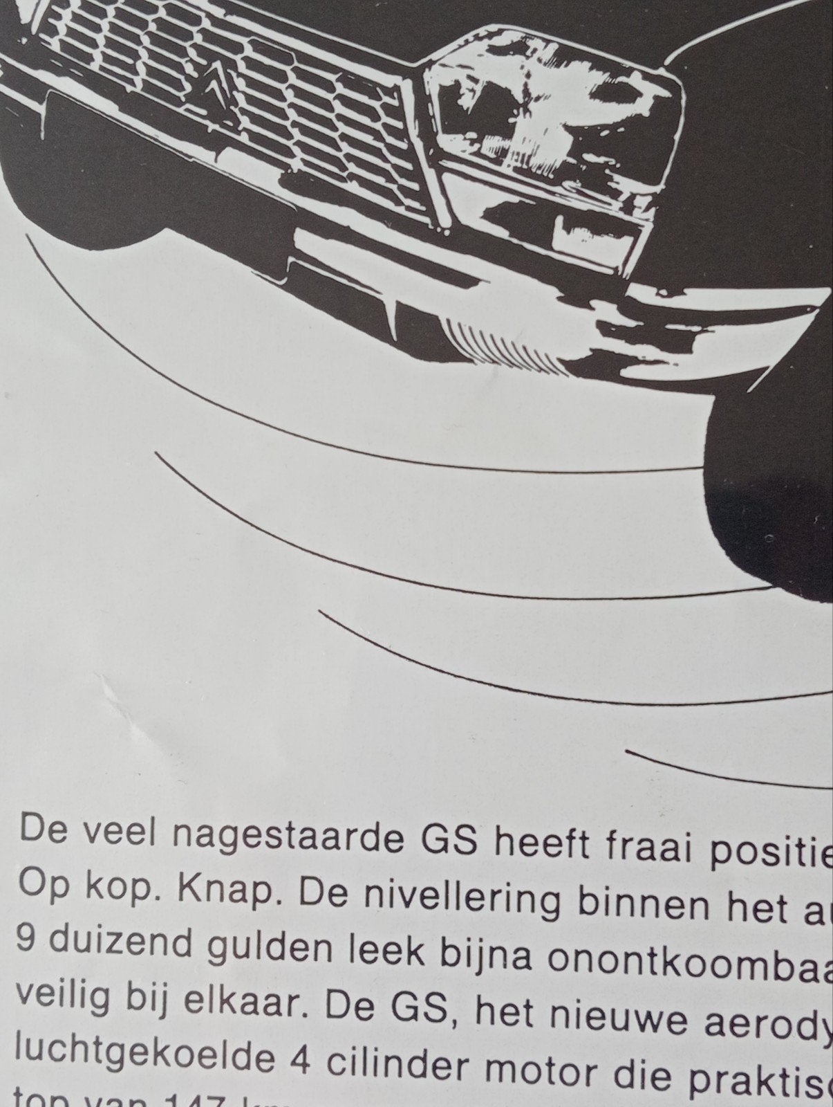 Citroën GS advertentie - Tijdschriftpagina jaren '70, Ophalen of Verzenden, Gelezen, Citroën