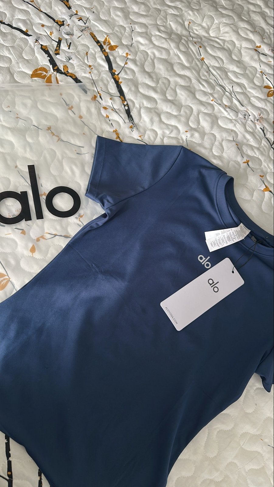Alo Yoga Navy Sportshirt Polyester Maat S, Kleding | Dames, Blauw, Nieuw, Ophalen of Verzenden, Fitness of Aerobics