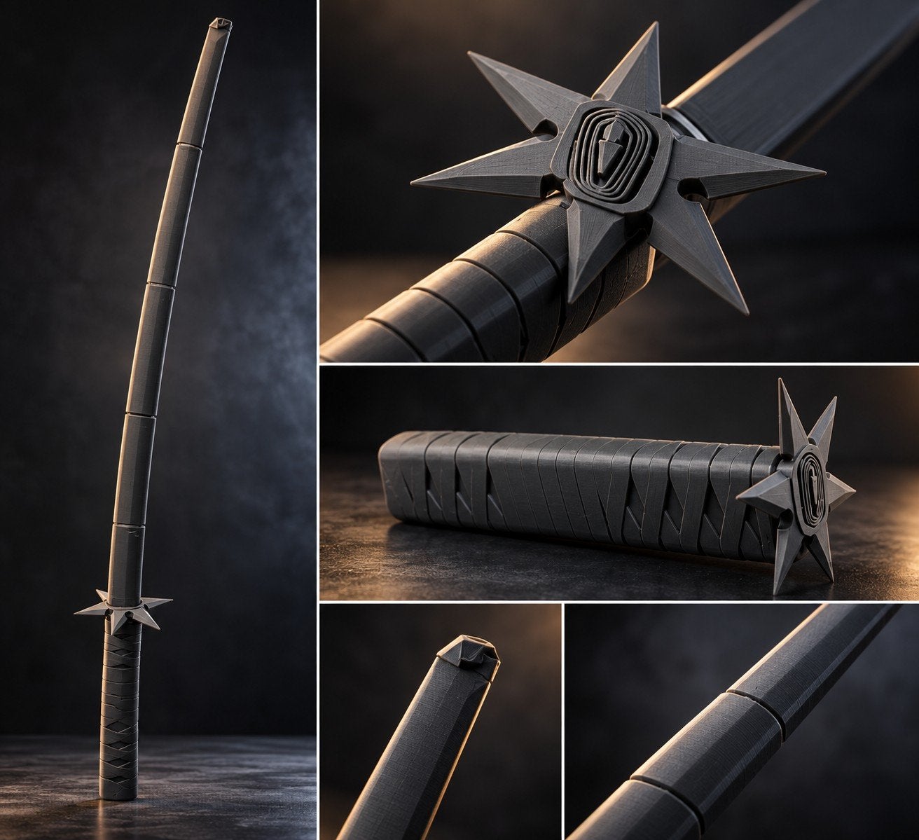 3D Geprinte Shirken Stijl Katana - Inklapbaar Speelgoed, Hobby en Vrije tijd, Ophalen of Verzenden, Nieuw