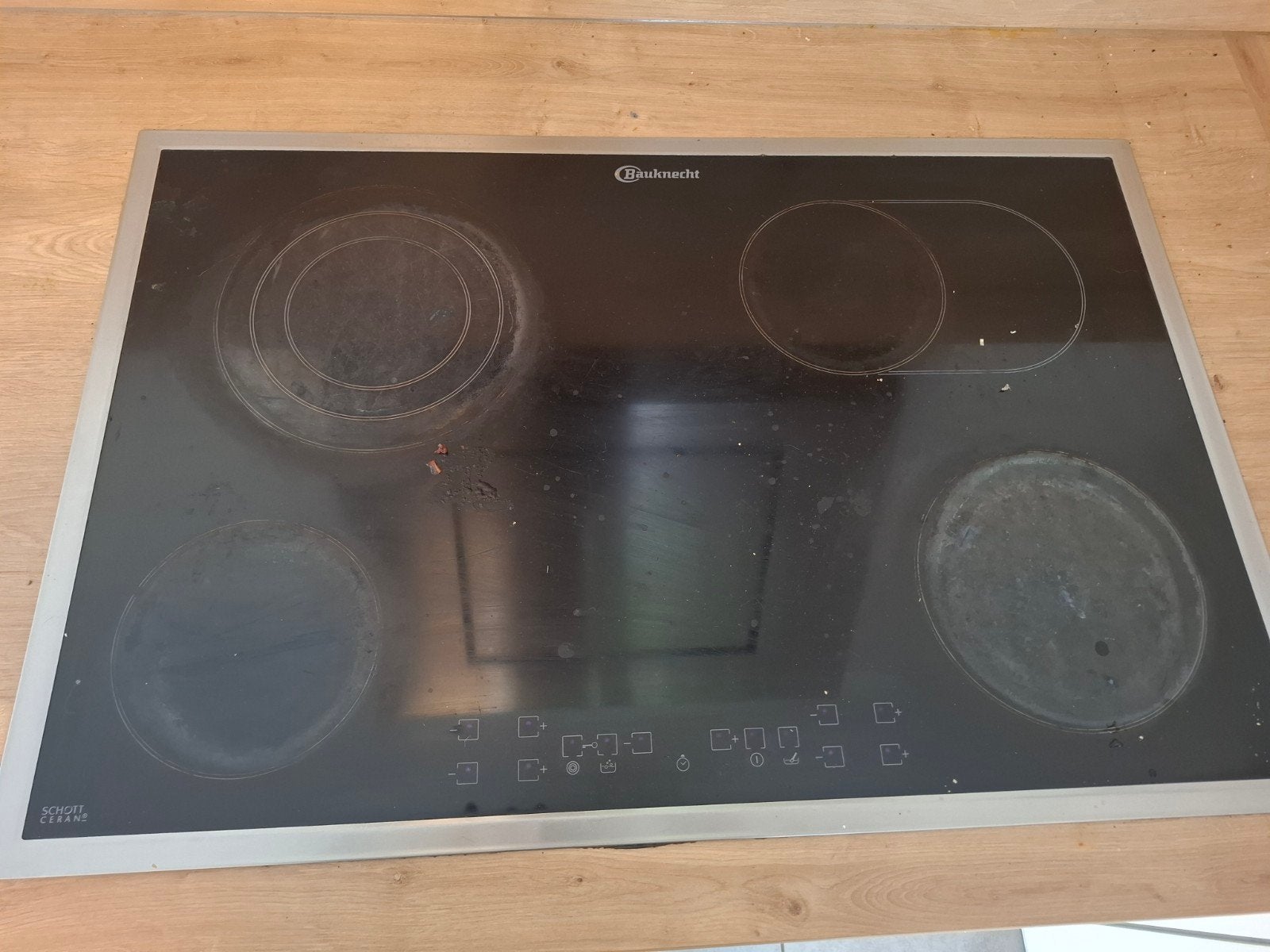 Schott Ceran Inbouw Kookplaat 75x50 cm - Bauknecht, Witgoed en Apparatuur, Ophalen, Gebruikt, Keramisch, 4 kookzones