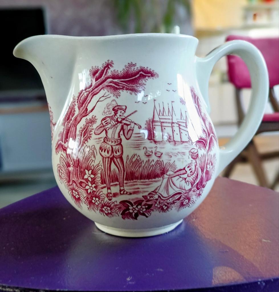 Antieke waterkan van Petrus Regout, decor Richmond, Ophalen of Verzenden