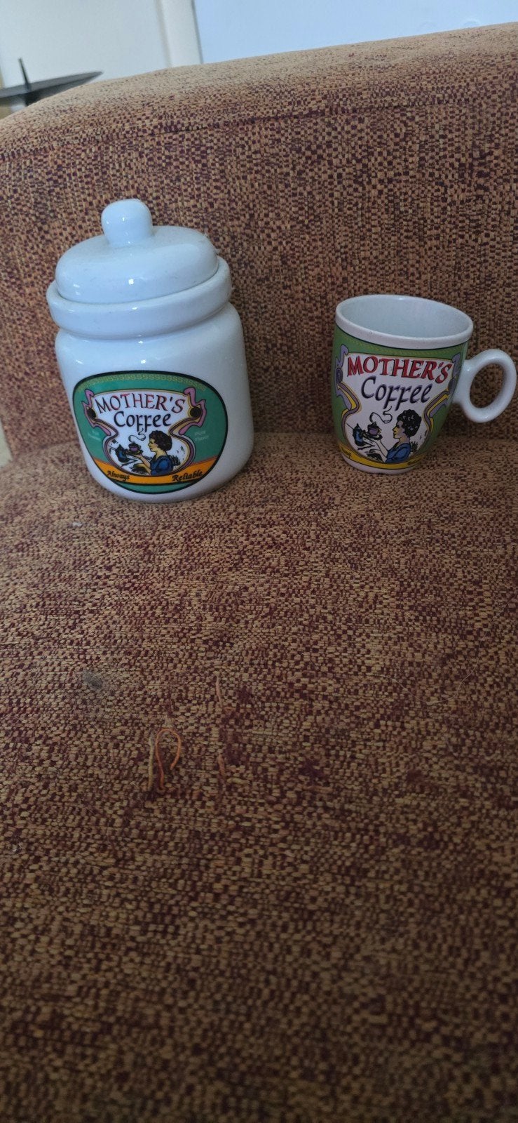 Vintage Mother's Coffee voorraadpot en kopje, Antiek en Kunst, Ophalen of Verzenden