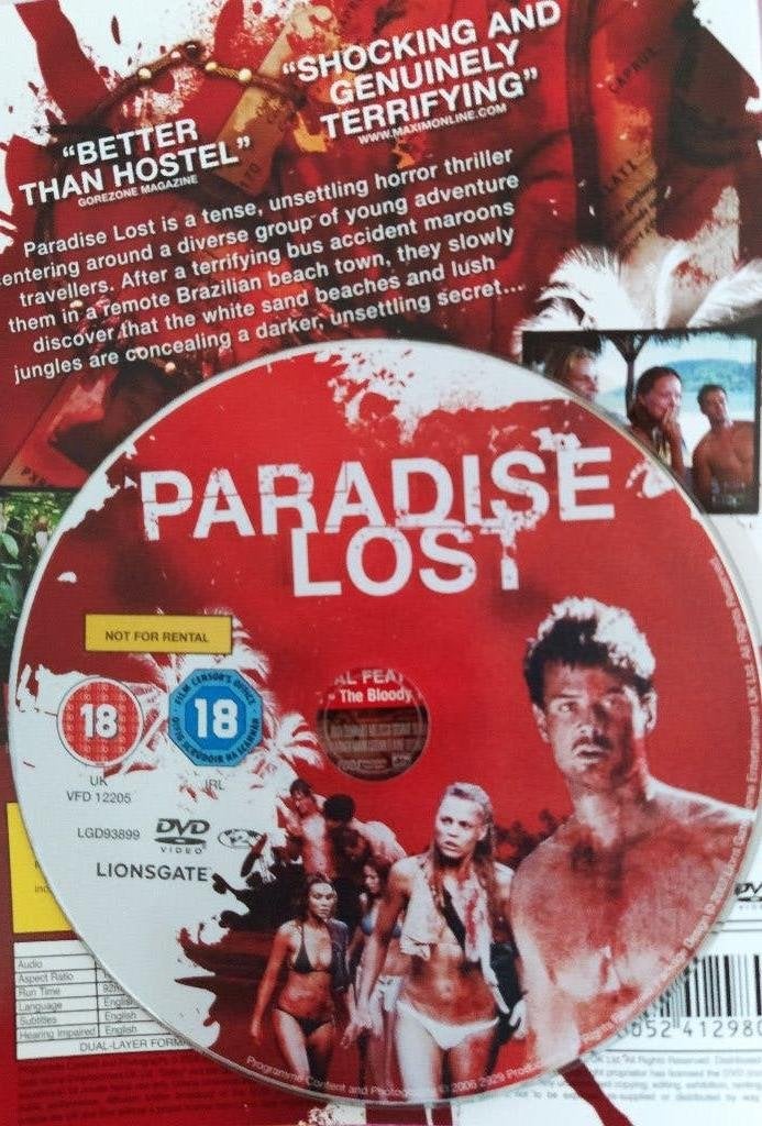 Paradise Lost (Turistas)(DVD,ENGELS HOESJE & Ondertiteling!), Engels, Vanaf 16 jaar, Eerste persing, Verzenden