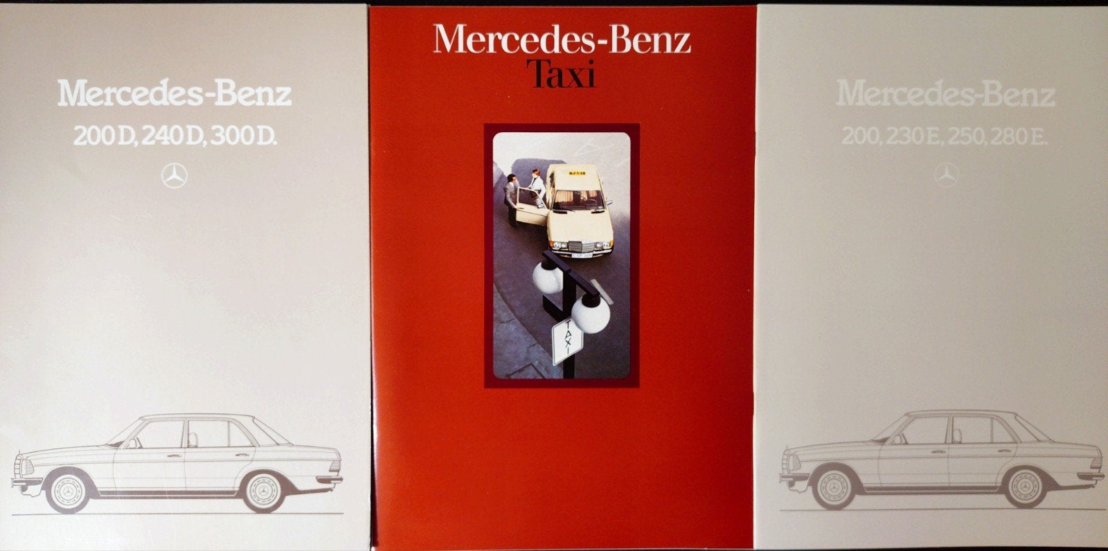 3 stuks Mercedes-Benz W123 brochures, Ophalen of Verzenden, Gelezen, Mercedes, Mercedes-Benz