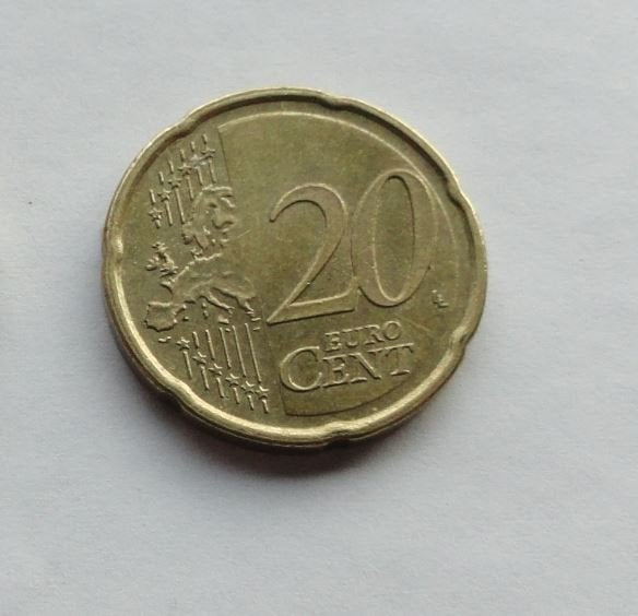 Munt 20 cent Slovenia misslag, Verzenden, Overige landen, Losse munt