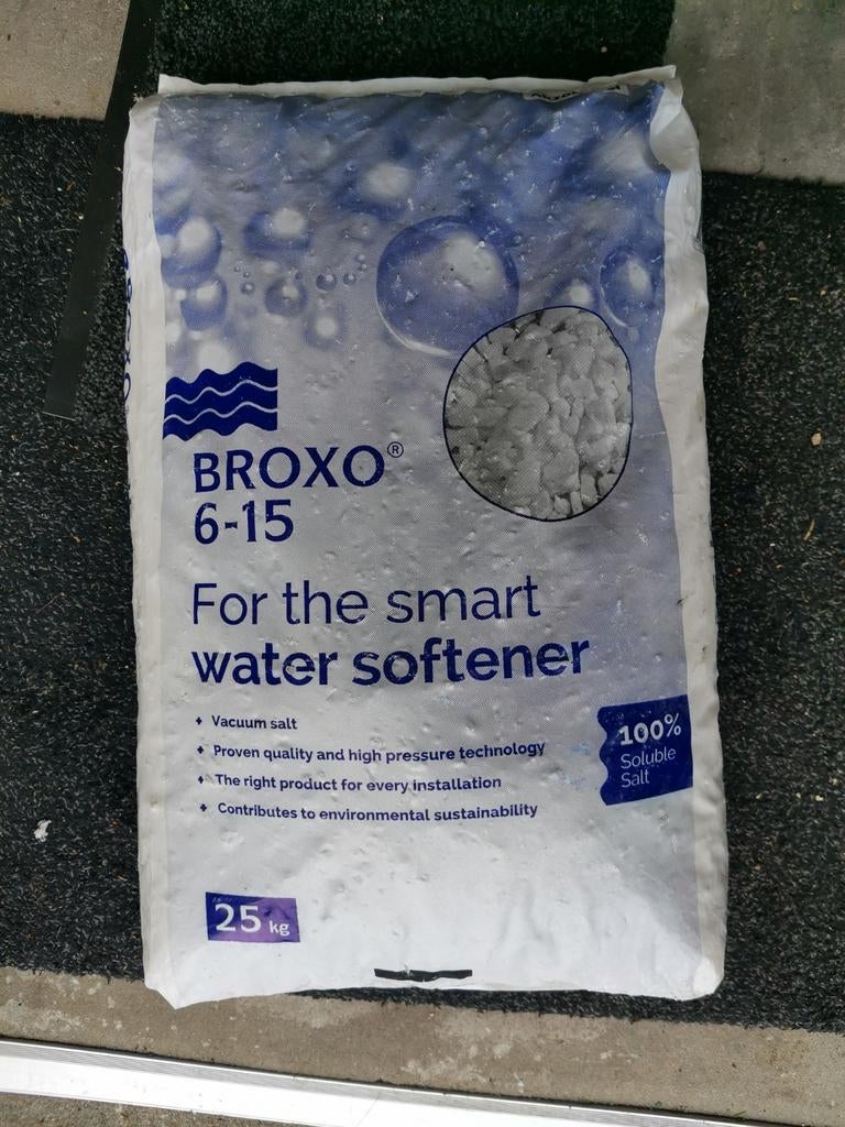 Broxo 6-15 zout voor waterontharder 25kg, Ophalen, Zo goed als nieuw