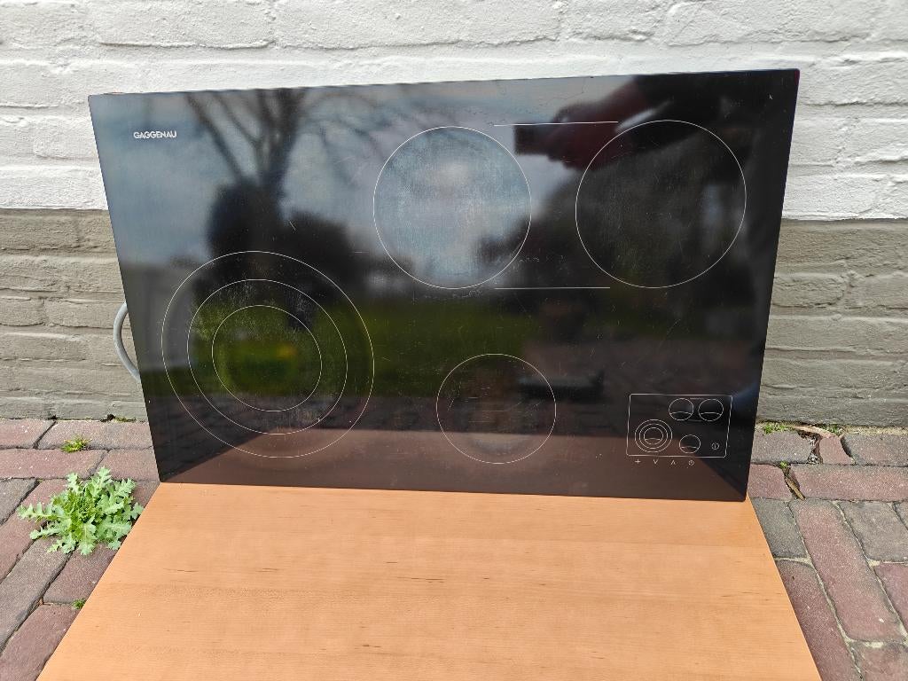 Gaggenau keramische kookplaat 80cm, Gebruikt, Keramisch, Inbouw, 4 kookzones