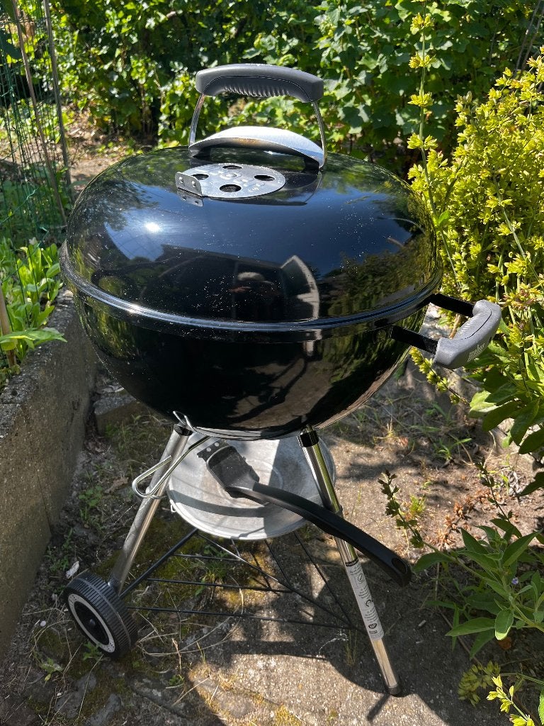Weber BBQ 47cm met thermometer, Ophalen, Gebruikt, Weber, Met accessoires