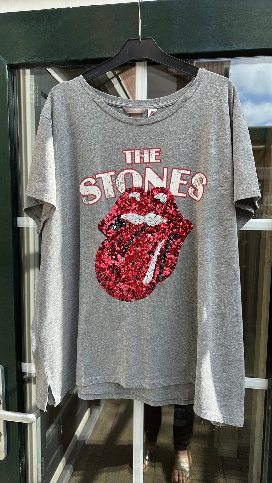 Leuk Shirt H&M 3xl Stones, Maat 46/48 (XL) of groter, Ophalen of Verzenden, Korte mouw, Grijs