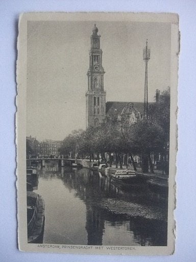 P337 Amsterdam - Prinsengracht met Westertoren - 1933, Verzenden, 1920 tot 1940, Gelopen, Noord-Holland