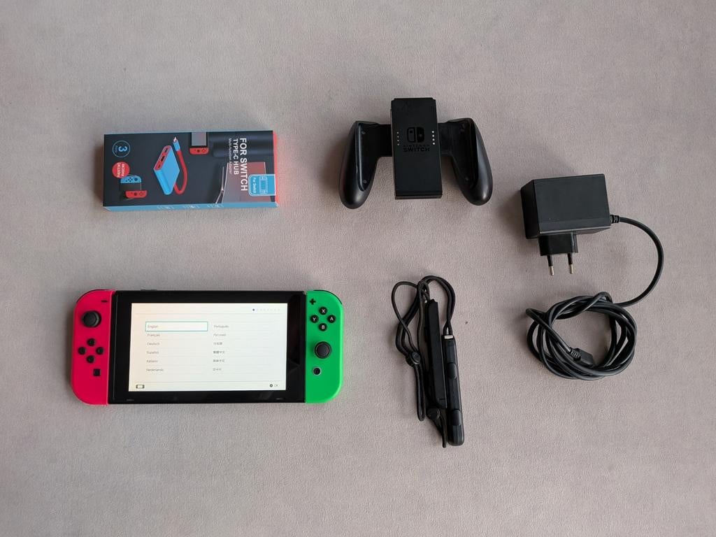 Nintendo Switch, complete set, topconditie, Ophalen of Verzenden, Zo goed als nieuw, Switch Original