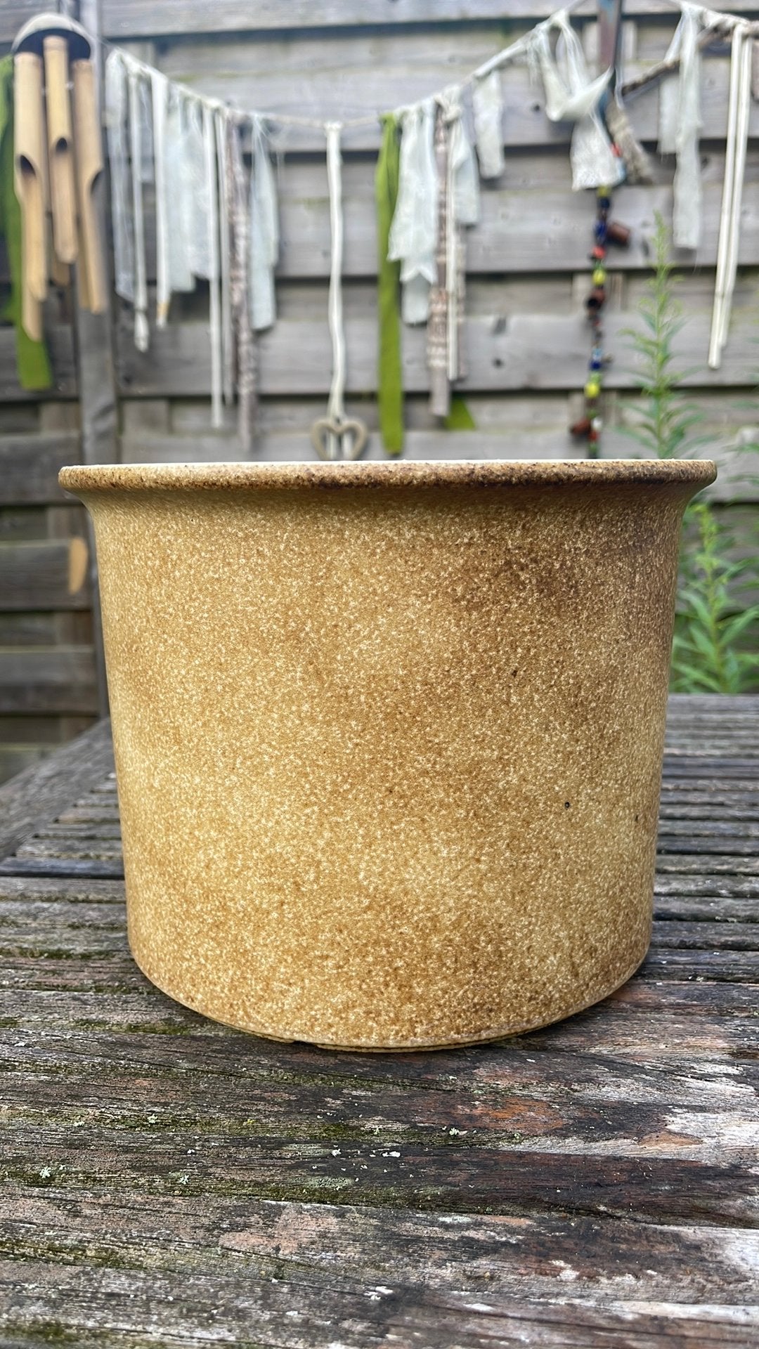Vintage bloempot groot, Tuin en Terras, Bloempotten, Ophalen, Rond, Zo goed als nieuw, Aardewerk