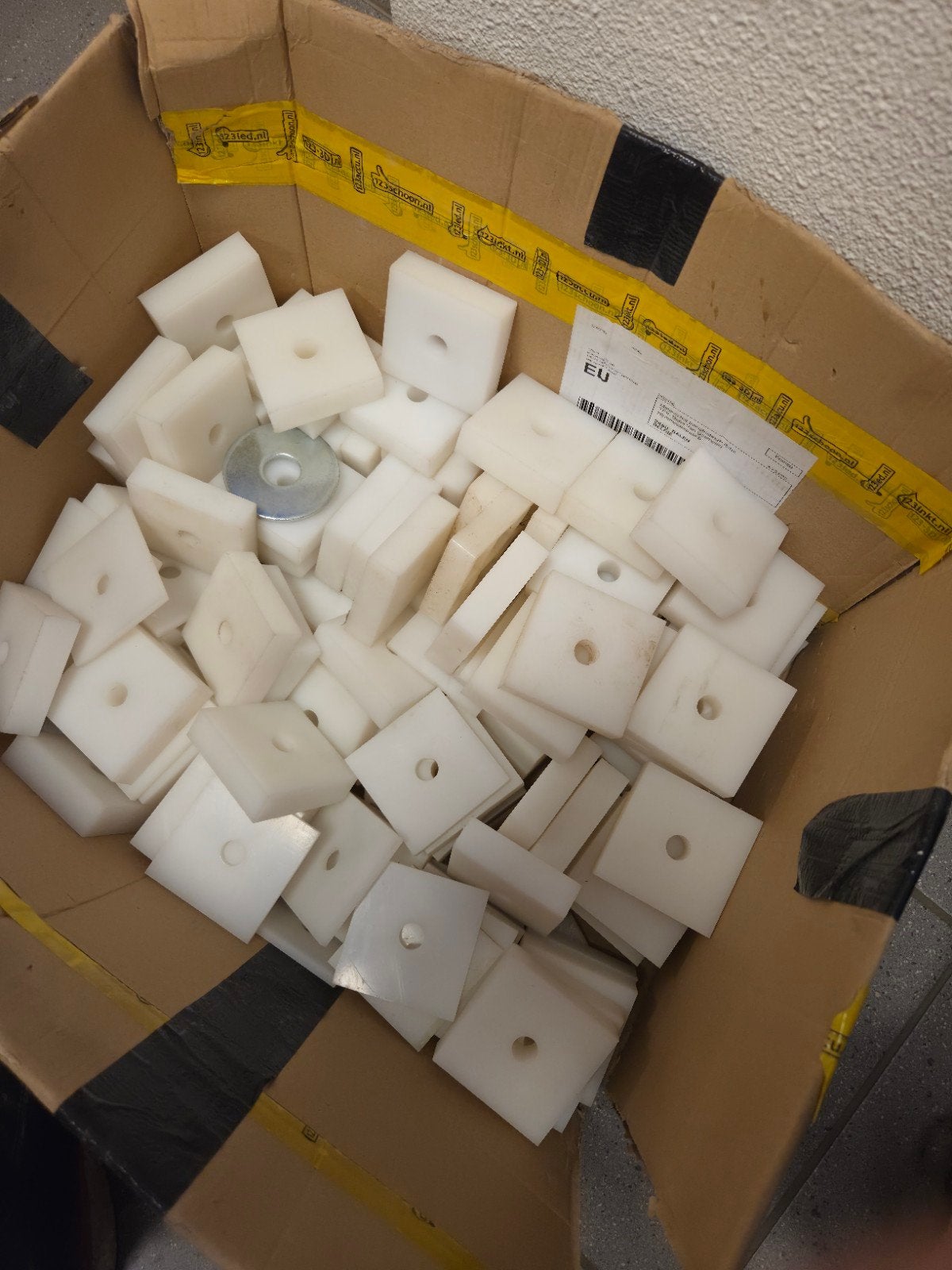 Witte vierkante kunststof afstandhouders / vulplaatjes div., Ophalen of Verzenden, Nieuw, Minder dan 50 mm, Overige typen