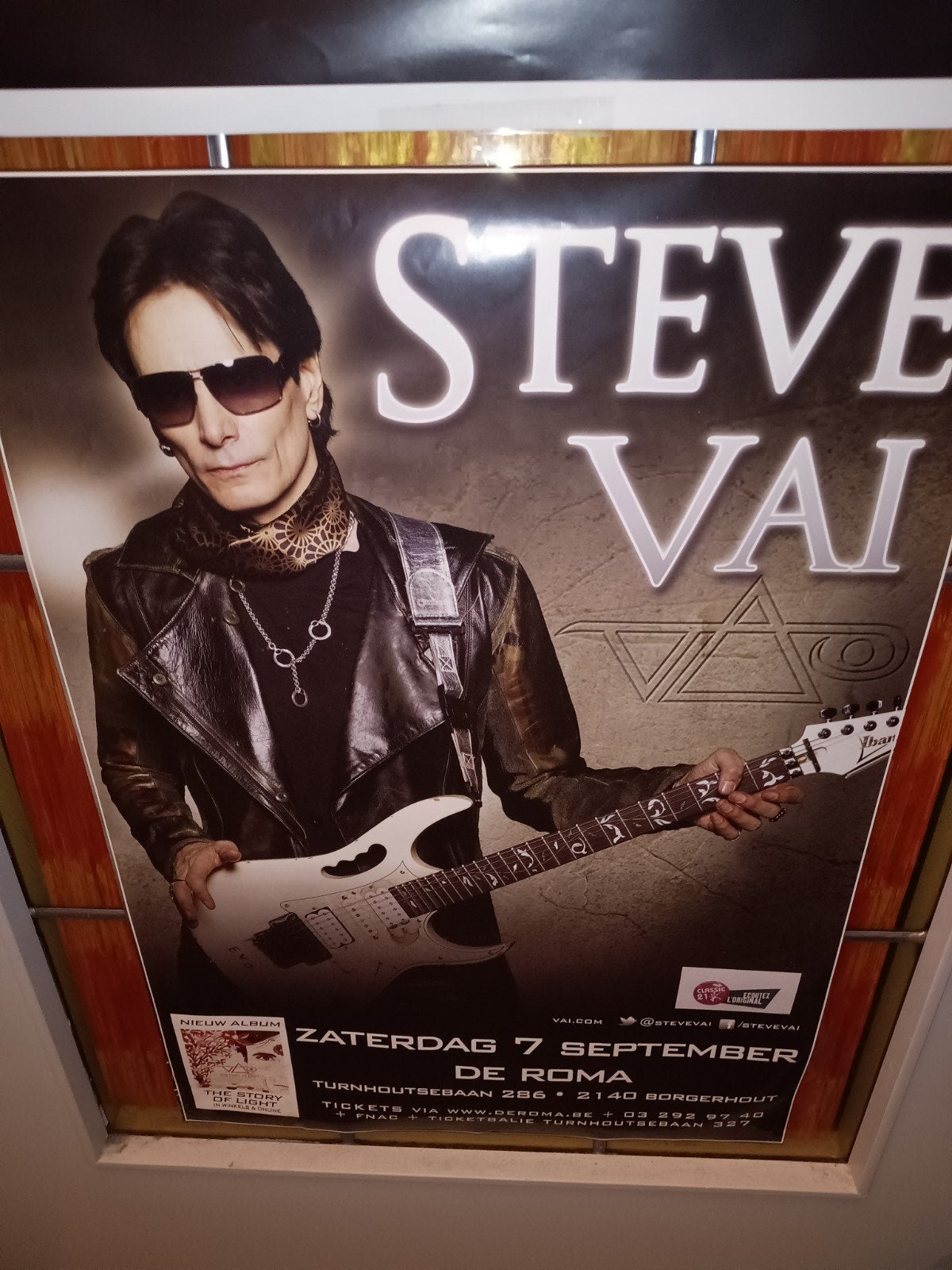Steve Vai poster 2013, Rechthoekig Staand, Ophalen of Verzenden, Zo goed als nieuw, A1 t/m A3