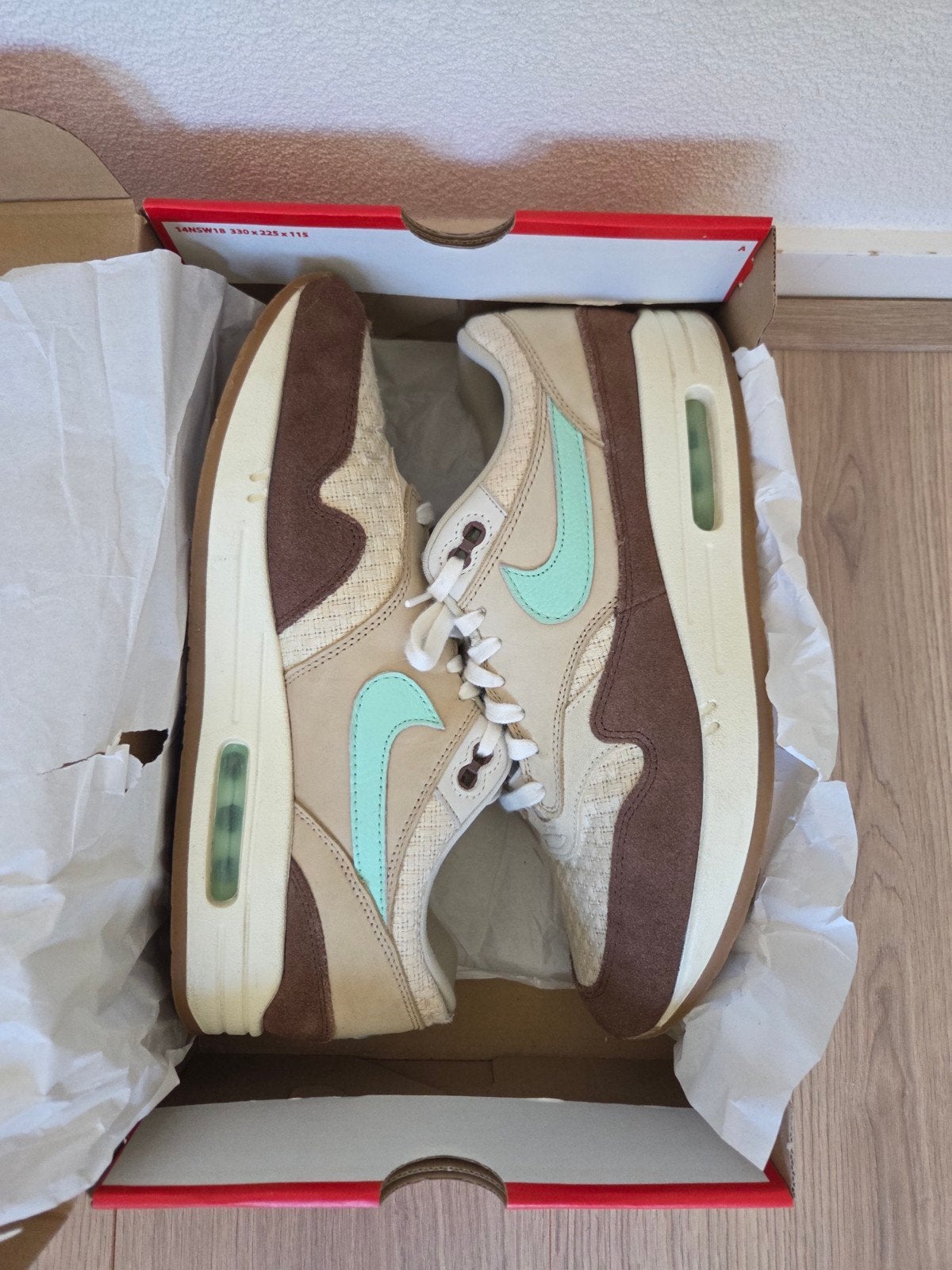 Nike air max 1 Crepe Hemp maat 45, Kleding | Heren, Schoenen, Ophalen of Verzenden, Gedragen, Overige kleuren