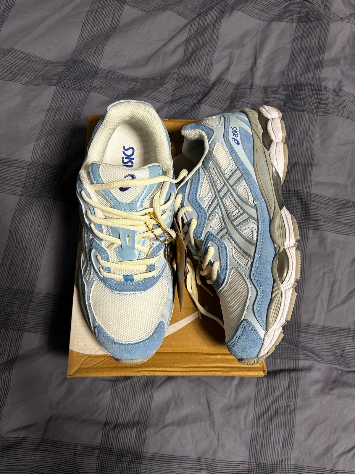 Nieuwe Asics Gel-NYC sneakers in blauw - Maat 43.5, Ophalen of Verzenden, Nieuw, Blauw, Sneakers of Gympen