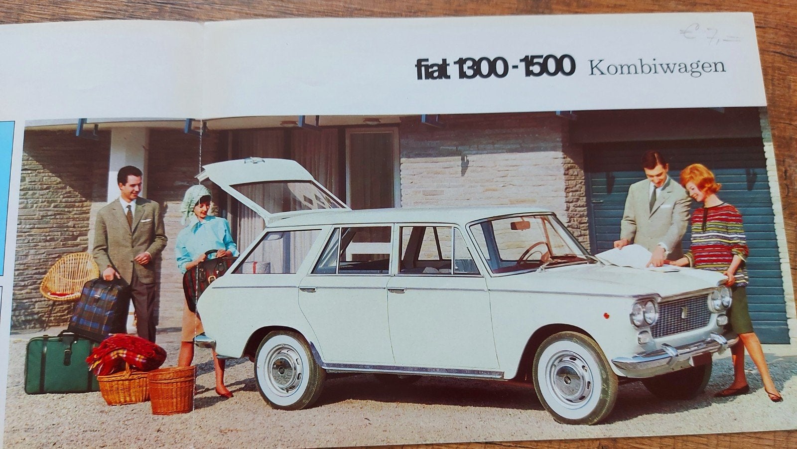 Duitstalige Fiat 1300 - 1500 kombiwagen folder, Ophalen of Verzenden, Zo goed als nieuw, Overige merken