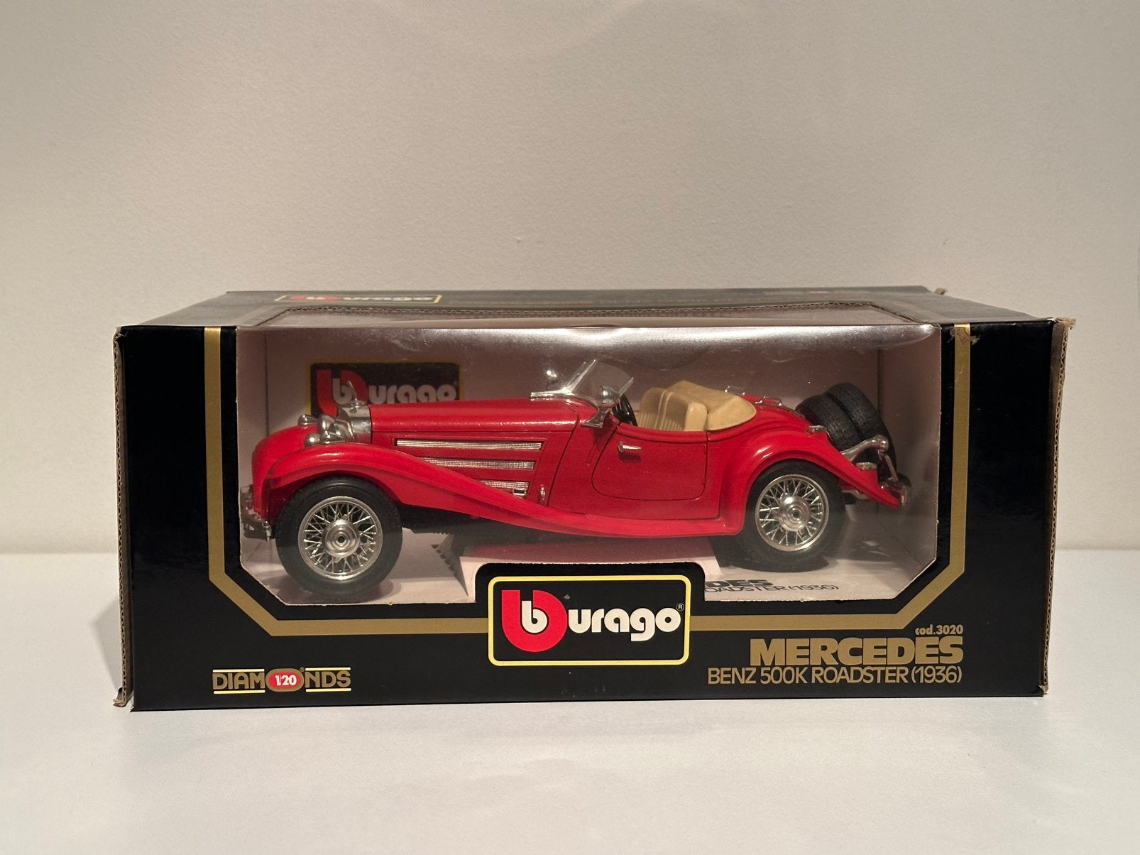 Mercedes-Benz 500K Roadster | Bburago | schaal 1:18 | Nieuw!, Hobby en Vrije tijd, Ophalen of Verzenden, Zo goed als nieuw, Bburago