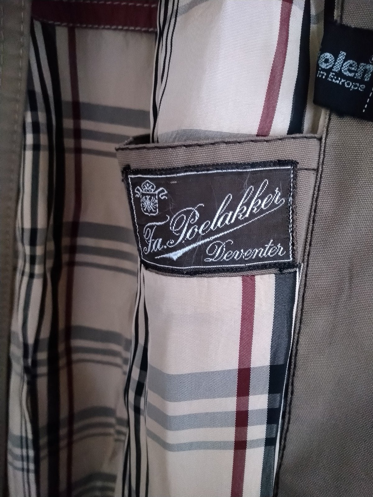 Vintage trenchcoat met geruite voering falcon, Ophalen of Verzenden, Gedragen