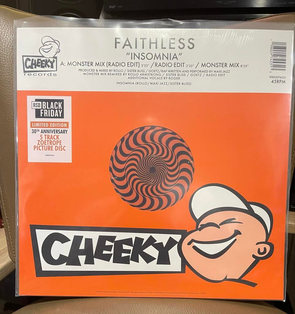 Faithless - Insomnia (12”), 1990 - 1999, Ophalen of Verzenden, 12 inch, Limited edition