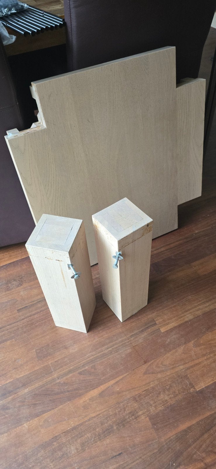 Licht eiken bijzettafel, Ophalen, Gebruikt, Eikenhout, 50 tot 100 cm