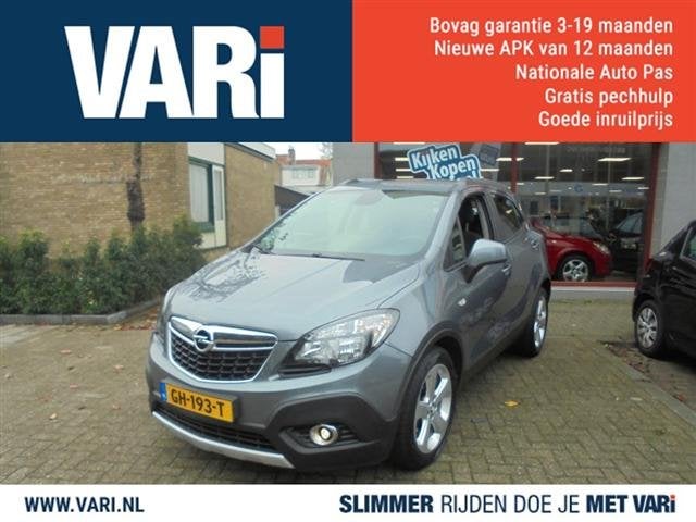 Opel Mokka 1.4 TURBO 16V COSMO AUTOMAAT (bj 2015), Gebruikt, Origineel Nederlands, 1364 cc, Zilver of Grijs