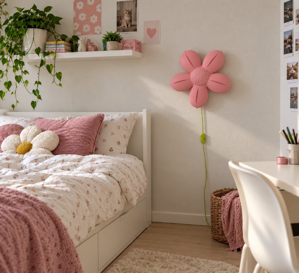 Vintage Roze Wandlamp van Ikea-zgan, Kunststof, IKEA, Roze, Zo goed als nieuw