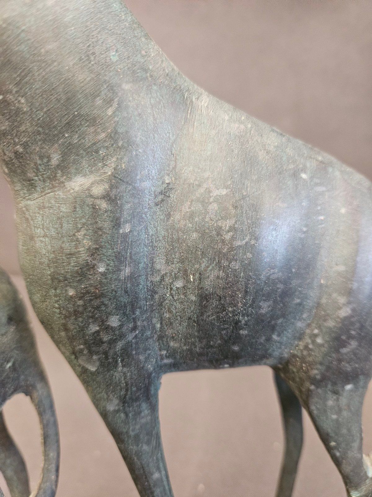 Vintage Bronzen Giraffen Beeldjes - Set van 2, Ophalen of Verzenden