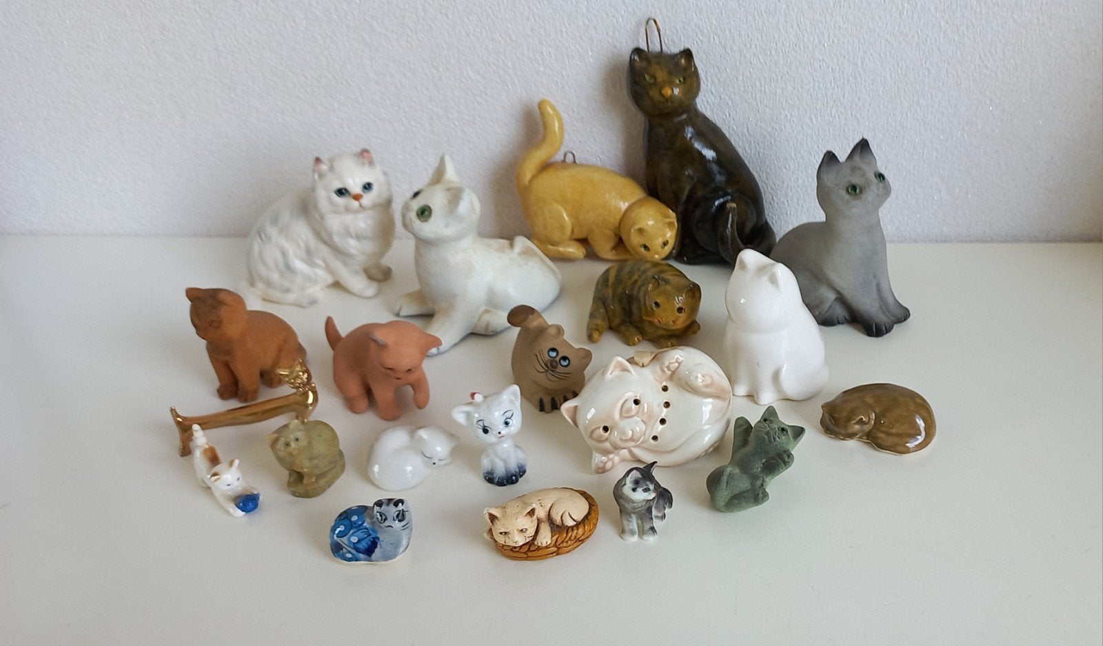 Verzameling poezen / katten beeldjes., Ophalen of Verzenden, Zo goed als nieuw, Hond of Kat, Beeldje of Figuurtje