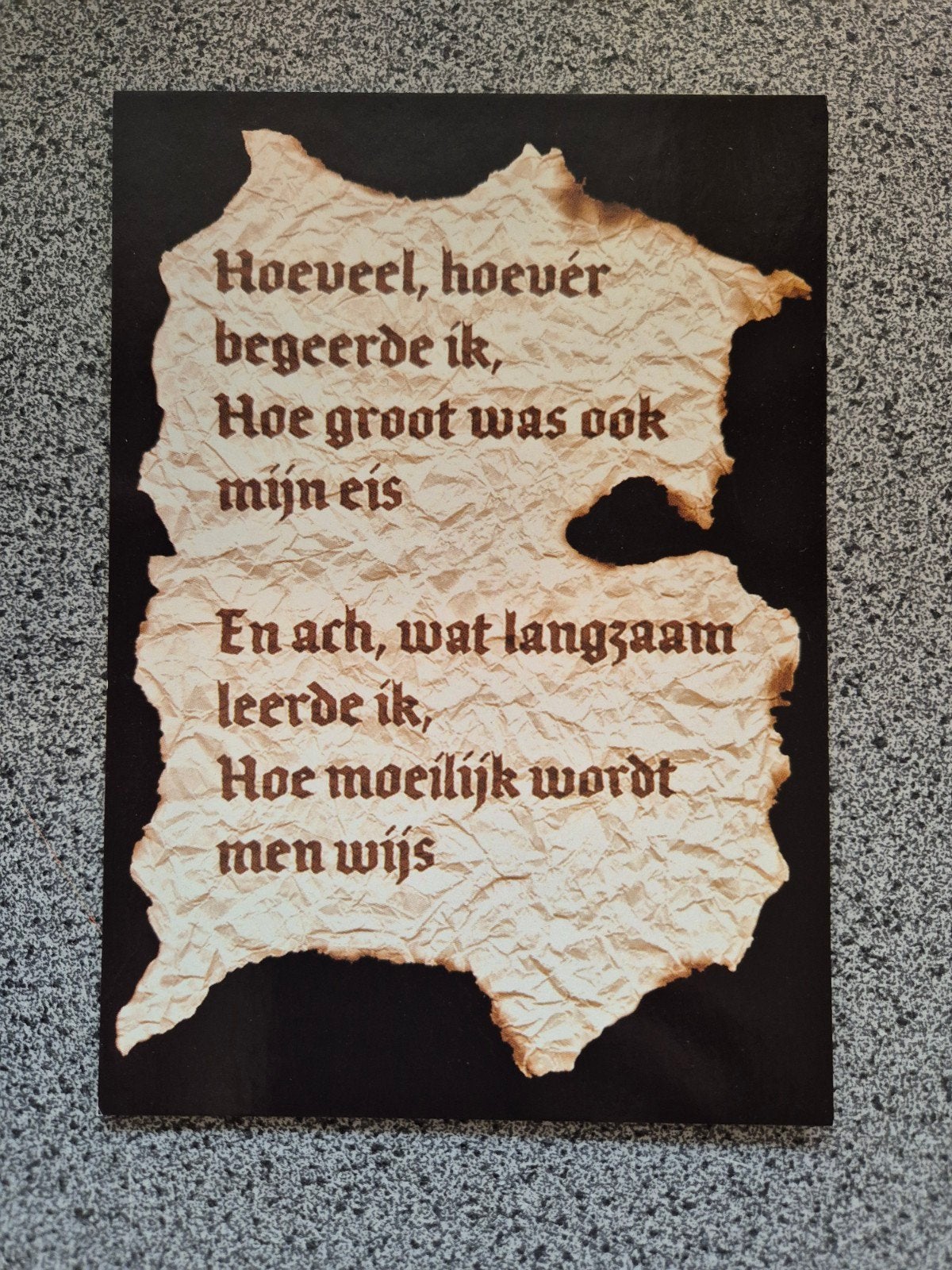 Boomerang Ansichtkaart met Gedicht - Peter Gualterus, Verzamelen, Ansichtkaarten | Nederland, Ophalen of Verzenden, 1980 tot heden