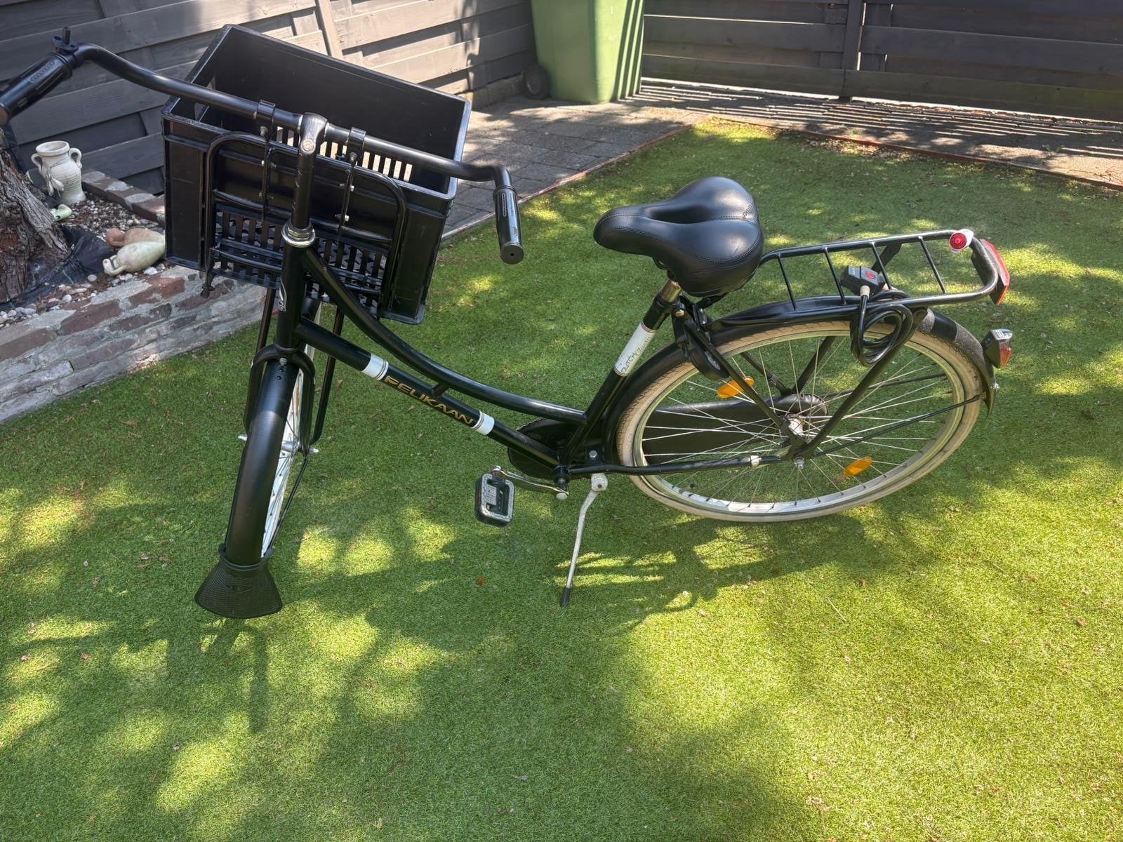 Pelikaan Damesfiets met Voordrager en Mand, Terugtraprem, 50 tot 53 cm, Ophalen, Overige merken