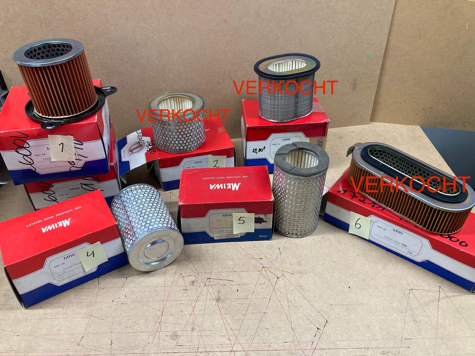 Nieuw (NOS) luchtfilter HONDA div types (2), Motoren, Ophalen of Verzenden, Nieuw
